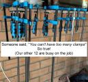 You can't have too many clamps!